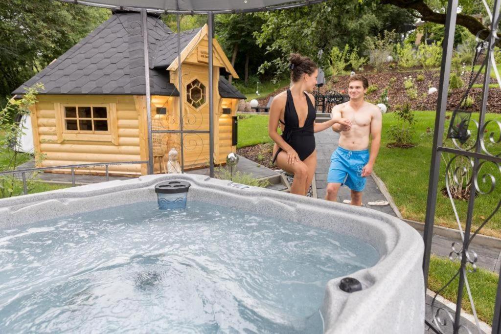 Chalet Vitaspa - Whirlpool & Sauna Privatspa Pegnitz Exteriér fotografie